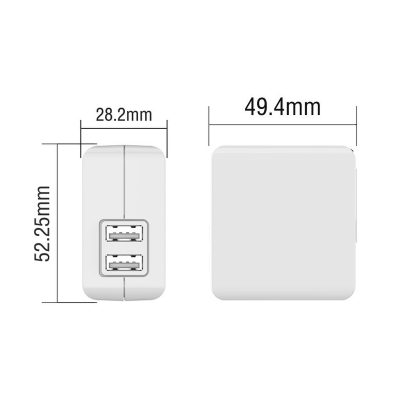 24W 2-Port USB Charger